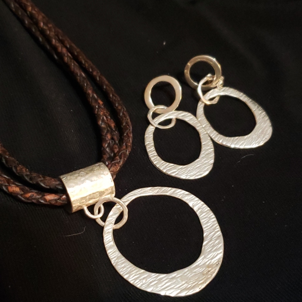 Silpada necklace with matching earrings